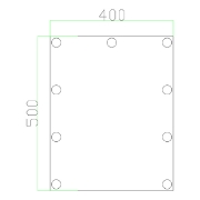 Imagine Oglindă de machiaj paralelogram 85-265V LED 9W 1000Lm 3CCT (3500-4000-5000K) 400X500mm alb Arte Illumina Loge