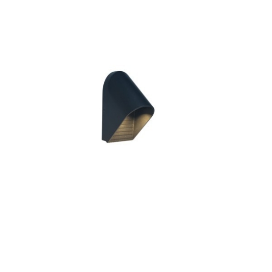 Imagine Aplica de perete din aluminiu 5W 145Lm 3000K 145X70X95mm IP54 neagră Arte Illumina