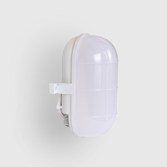 Imagine Aplica LED ovală 15W 222X95X104mm cu capac din plastic alb Arte Illumina