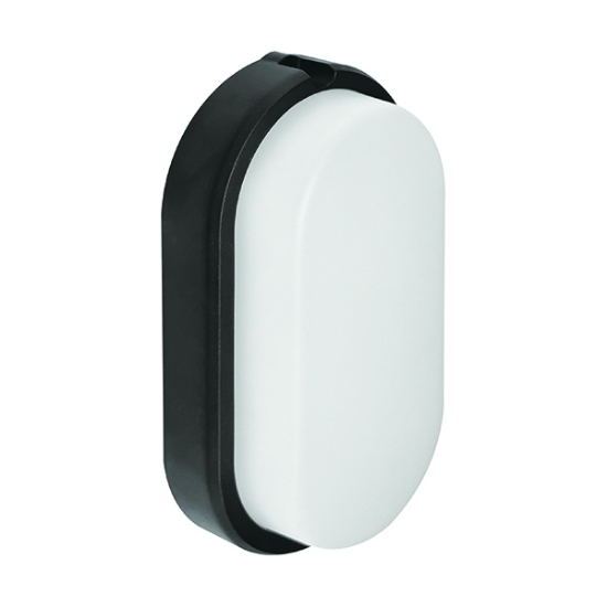 Imagine Aplica LED plastic oval 11W 990Lm 168X92X48mm 4000K neagră Arte Illumina