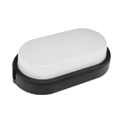 Imagine Aplica LED plastic oval 15W 218X113X50mm 4000K neagră Arte Illumina