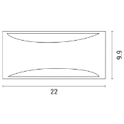 Imagine Aplica ovală PRO neagră E27 max 10W LED 220X99X100mm IP54 Arte Illumina