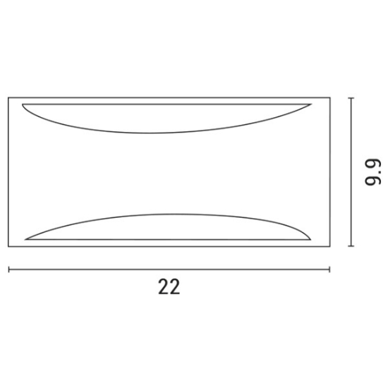 Imagine Aplica ovală E27 max 10W LED 220X99X100mm IP54 gri Pro Arte Illumina