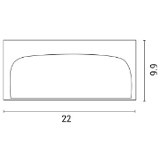 Imagine Aplica de perete Lm03 oval E27 max 10W LED 220X99X100mm IP54 gri pro Arte Illumina