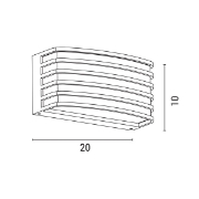 Imagine Aplica ovală 527 Max 20W 200X100X90mm Alb Arte Illumina