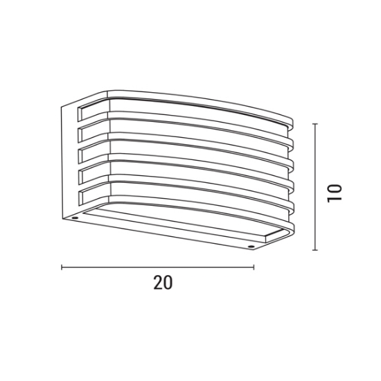 Imagine Aplica ovală 527 Max 20W 200X100X90mm neagră Arte Illumina