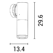 Imagine Aplica de perete Prosta Up 527 89X134X296mm IP54 Negru Arte Illumina