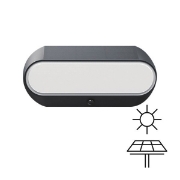 Imagine Lumină de perete ovală cu panou solar 5W 500Lm 4000K IP54 Arte Illumina