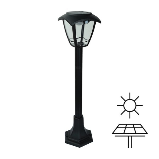 Imagine Lumină solară de perete cu post și senzor de mișcare 3W 400Lm 166X166X715mm 3CCT ARTE ILLUMINA