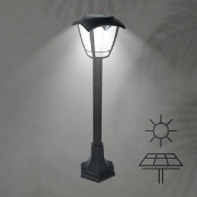 Imagine Lumină solară de perete cu post și senzor de mișcare 3W 400Lm 166X166X715mm 3CCT ARTE ILLUMINA