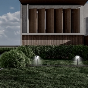 Imagine Lumină solară de perete cu post și senzor de mișcare 3W 400Lm 166X166X715mm 3CCT ARTE ILLUMINA