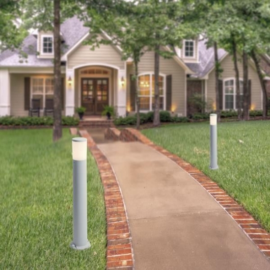 Imagine Fumagalli Amelia 800 Bollard 1xE27 A60 LED 8,5W 3CCT (2700K-4000K-6500K) Gri Opal
