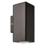Imagine Aplica de perete pătrată sus-jos plastic 1xGU10 Max 7W negru Arte Illumina