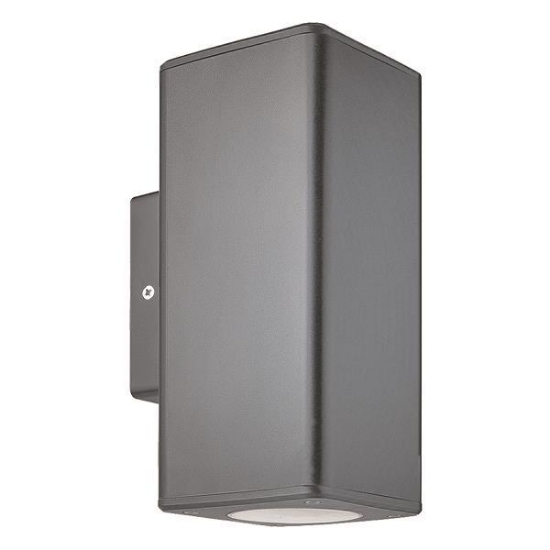 Imagine Aplica de perete pătrată up-down plastic 1xGU10 Max 7W gri Arte Illumina