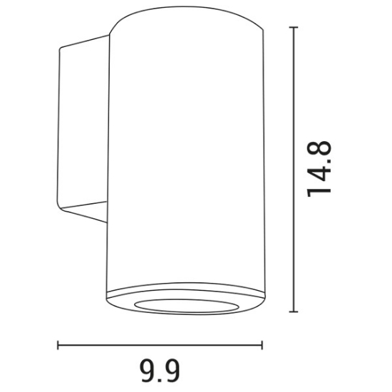 Imagine Aplica rotundă din plastic 1xGU10 Max 7W albă Arte Illumina