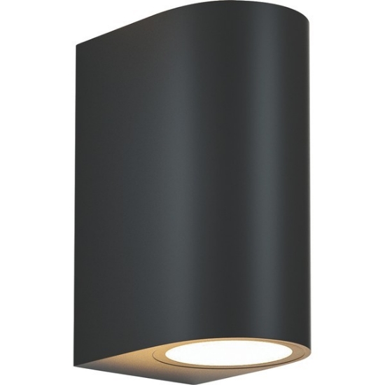 Imagine Aplica de perete ovală 2xGU10 Max 5W 90x70x147mm IP65 Negru Arte Illumina