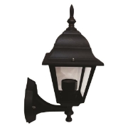 Imagine Aplica de perete din aluminiu pătrată E27 neagră Arte Illumina