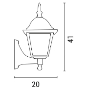 Imagine Aplica de perete din aluminiu pătrată E27 neagră Arte Illumina