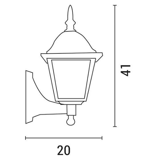 Imagine Aplica de perete din aluminiu pătrată E27 neagră Arte Illumina