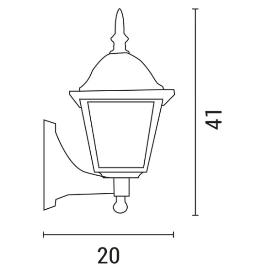 Imagine Aplica de perete din aluminiu pătrată E27 bronz Arte Illumina