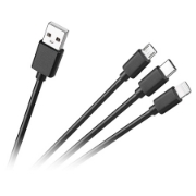 Imagine CABLU USB 3 IN 1 MICRO / C / LIGHTNING 1.2M C