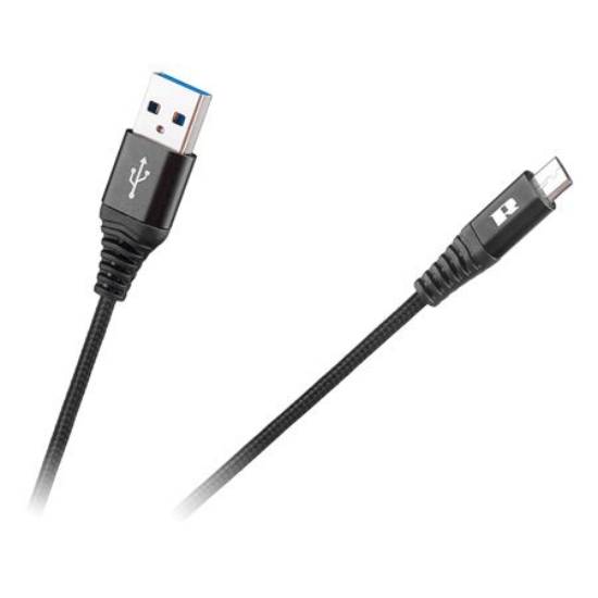 Imagine CABLU USB - MICRO USB 100CM NEGRU REBEL