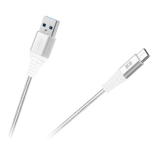 Imagine CABLU USB - USB TIP C REBEL 100 CM ALB
