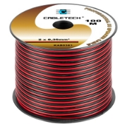 Imagine CABLU DIFUZOR CUPRU 2X0.35MM ROSU/NEGRU 100M