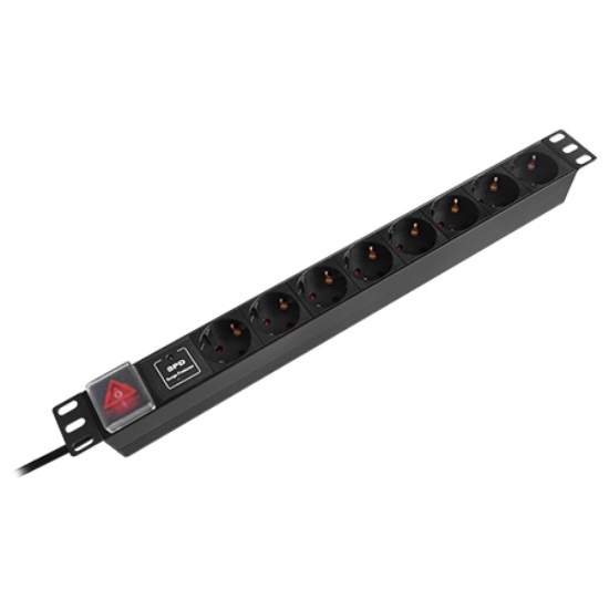 Imagine PDU RACK 19 INCH 8 PRIZE SWITCH 16A 2M EMTEX