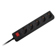 Imagine PRELUNGITOR 3X1.5MM 5 PRIZE 5M INTRERUPATOR NEGRU