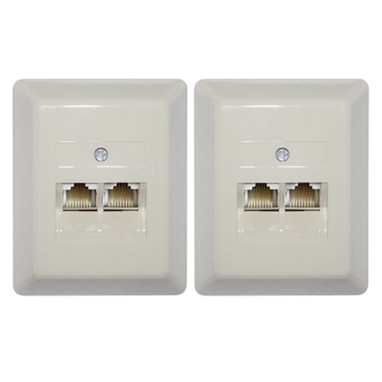 Imagine SET 2 BUCATI PRIZA DUBLA UTP RJ45