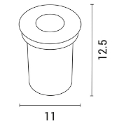 Imagine Aplica de podea încastrată cu bază din plastic rotund GU10 IP65 33W Arte Illumina