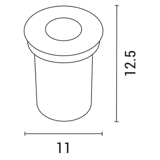 Imagine Aplica de podea încastrată cu bază din plastic rotund GU10 IP65 33W Arte Illumina