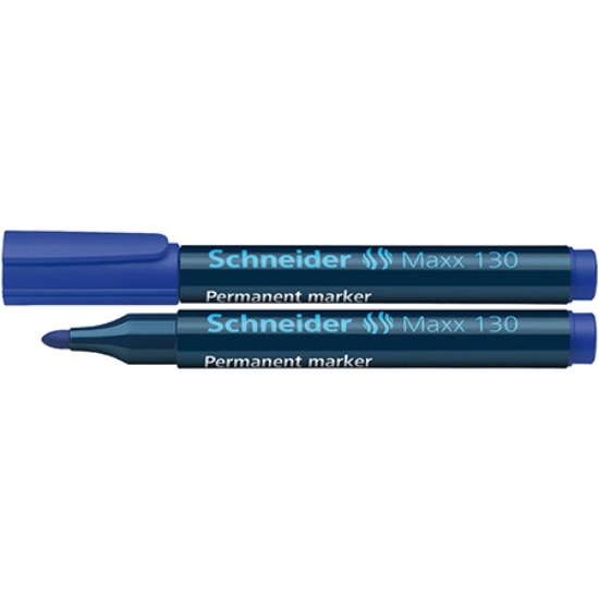 Imagine MARKER PERMANENT 130 VARF ROTUND 13MM ALBASTRU SCHNEIDE