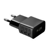 Imagine INCARCATOR RETEA 2 X USB 2A MAX (1A+1A+2A) M-LIFE