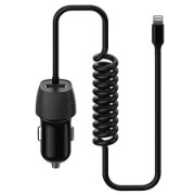Imagine INCARCATOR AUTO CABLU SPIRALAT 3.4A LIGHTNING