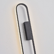Imagine Aplica de perete din aluminiu LED 18W 2340Lm 3000K 100X800mm neagră Arte Illumina Elix
