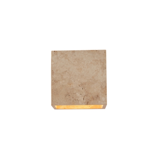 Imagine Aplica de perete Travertin 1XG9 MAX 7W 120X120mm Arte Illumina Lito