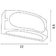 Imagine Aplica de perete Lm05 ovală E27 max 10W LED 220X85X100mm IP54 albă PRO ARTE ILLUMINA