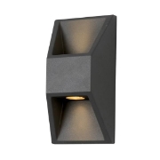 Imagine Aplicație din aluminiu 2x1W 164x82x54.5mm grafit Arte Illumina