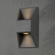 Imagine Aplicație din aluminiu 2x1W 164x82x54.5mm grafit Arte Illumina