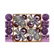 Imagine SET ORNAMENTE DE CRACIUN / VIOLET - 24P.