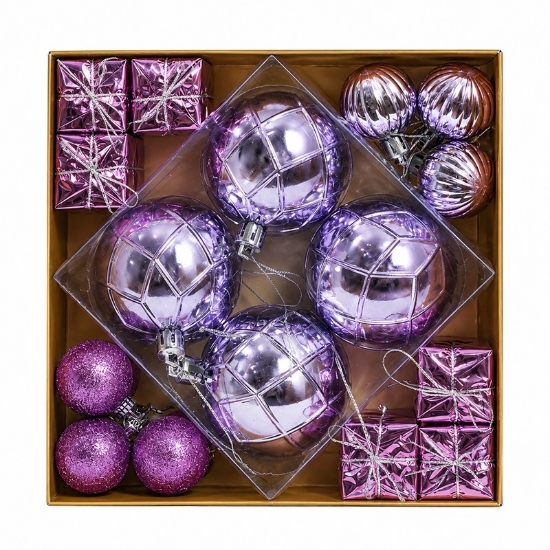 Imagine SET ORNAMENTE DE CRACIUN / VIOLET - 28P.