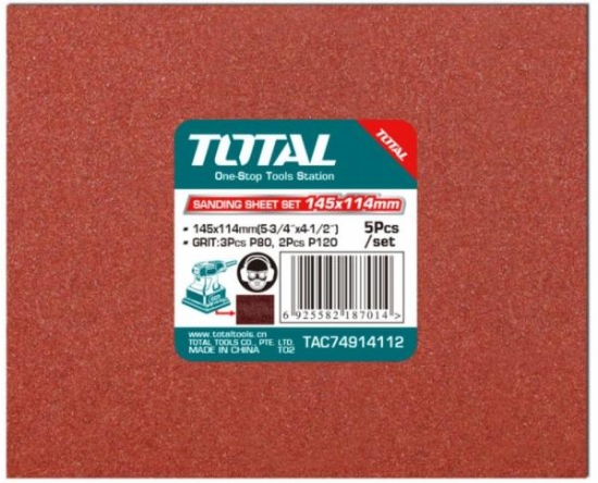 Imagine TOTAL - SET 5 BUC HARTIE ABRAZIVA PENTRU SLEFUITOR 145x114mm
