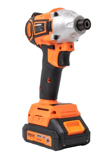 Imagine WOLFSON - MASINA DE INSURUBAT CU IMPACT CU ACUMULATOR 21V-2.0AH LI-ION (2 ACUMULATORI) -  HEX 1/4