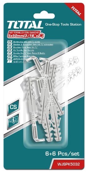 Imagine TOTAL - SET DIBLURI CU SURUBURI TIP L 5.0X50MM - DIBLU - 8X40MM - 6BUC