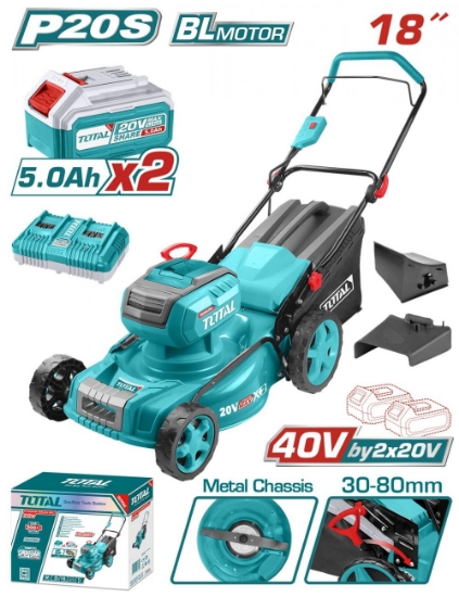 Imagine TOTAL - MASINA TUNS IARBA - 40V (INCLUDE ACUMULATOR SI INCARCATOR)