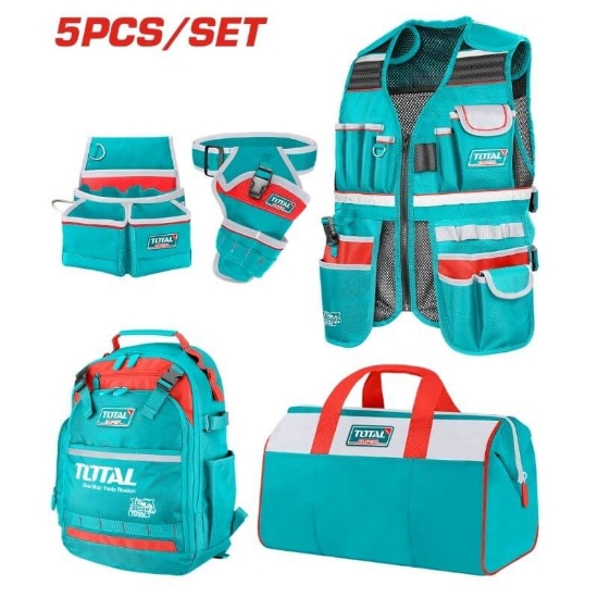 Imagine TOTAL - SET TRANSPORT UNELTE 5 PIESE (RUCSAC, GEANTA,VESTA,CENTURA,SUPORT BORMASINA)