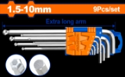 Imagine WADFOW - SET 9 CHEI IMBUS HEXAGONALE - CAP BILA - 1.5-10MM, CR-V - EXTRA LUNG