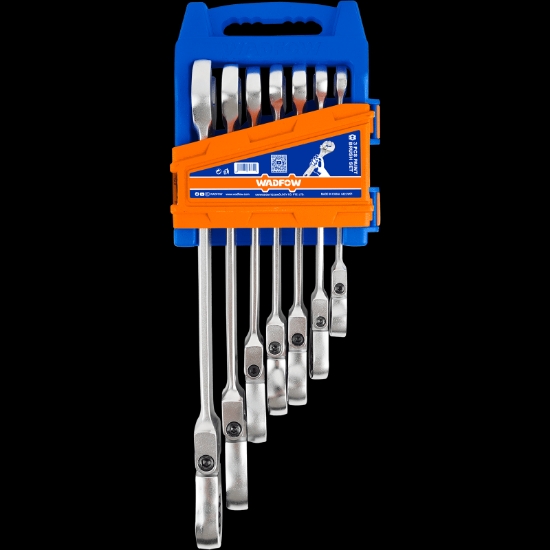 Imagine WADFOW - SET 7 CHEI COMBINATE CAP FLEXIBIL CU CLICHET - 8-19MM